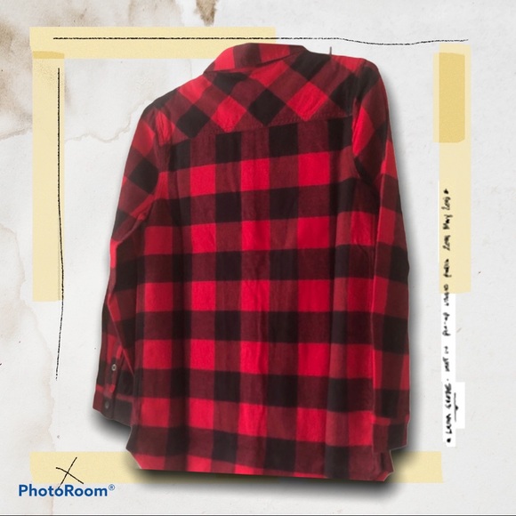 🙃🆕 ROOTS KIDS XL Kids Flanel Plaid Button Down Shirt - Picture 2 of 5